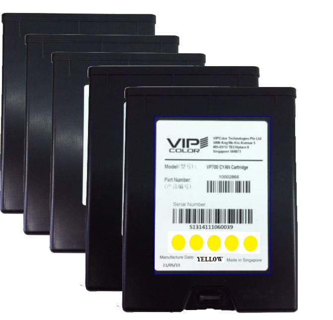 VIP YELLOW INK(Y) 5 PACK CARTRIDGE (VP600)