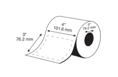 4" x 3" Epson ColorWorks Media Premium Matte Labels (C6000/C7500 Series) (3"CORE/8"OD)