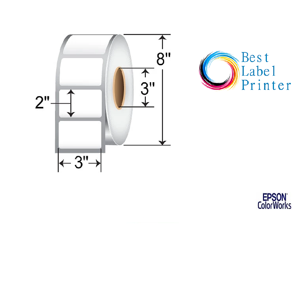 [C60MD004] 3" X 2" EPSON PREMIUM MATTE LABELS (COLORWORKS C6000/C7500 SERIES) (3"CORE/8"OD)