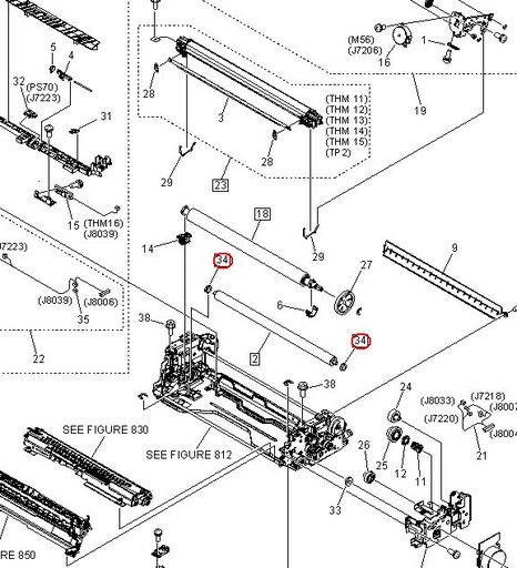 Canon Genuine XG9-0876-000 Bearing, Presure Roller, (OEM)