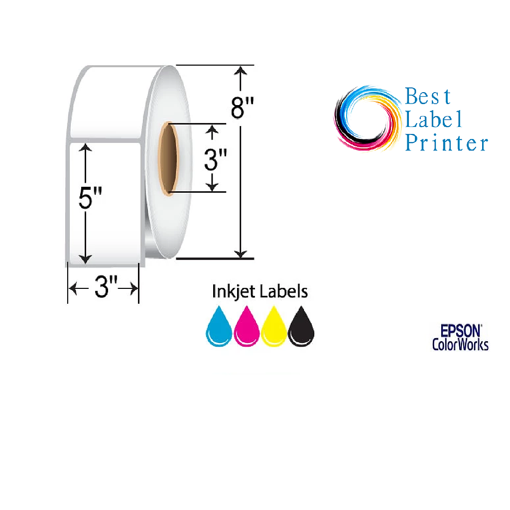 3" x 5" Epson ColorWorks Media High Gloss Labels (C6000/C7500 Series) (3"CORE/8"OD)