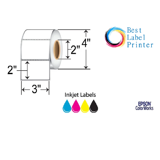 [C35GD004] 3" x 2" Epson ColorWorks Media High Gloss Labels (C3500/C4000 Series) (2"CORE/4"OD)