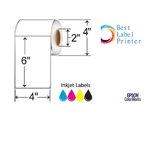 [C35CD003] 4" x 6" Epson ColorWorks Media Durable Matte Synthetic Labels (C3500/C4000 Series) (2"CORE/4"OD)
