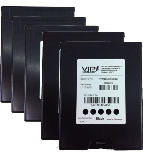 [VP-600-AS05A] VIPColor VP-600-AS05A BLACK INK CARTRIDGE(K) 5 PACK (VP500/VP600)