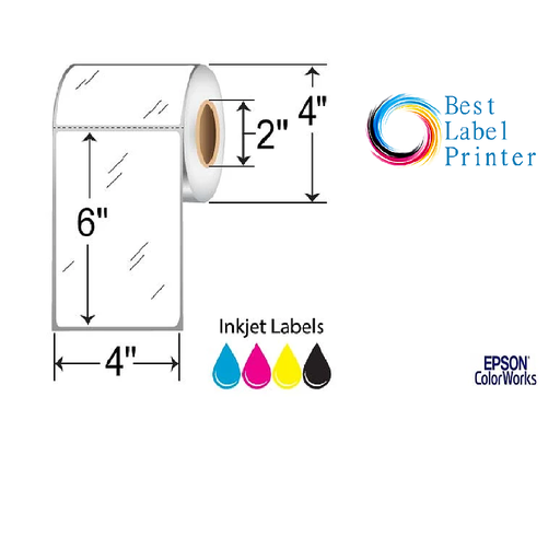[C35GD003]  4" X 6" EPSON COLORWORKS MEDIA HIGH GLOSS LABELS (COLORWORKS C3500/C4000 SERIES) (2"CORE/4"OD)